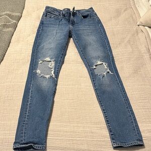 Levi's Blue Ripped Skinny Jeans